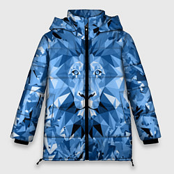 Куртка зимняя женская Сине-бело-голубой лев, цвет: 3D-черный