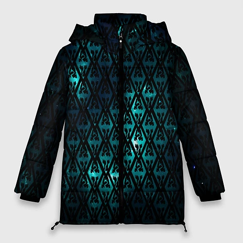 Женская зимняя куртка TES: Blue Pattern / 3D-Черный – фото 1