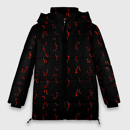 Женская зимняя куртка Алфавит хищника / 3D-Черный – фото 1