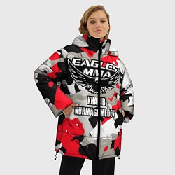 Куртка зимняя женская Khabib Nurmagomedov: Red Camo, цвет: 3D-красный — фото 2