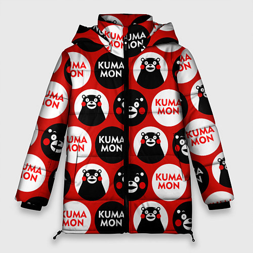 Женская зимняя куртка Kumamon Pattern / 3D-Черный – фото 1