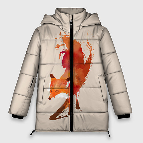 Женская зимняя куртка Paint Fox / 3D-Черный – фото 1