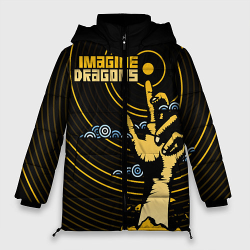 Женская зимняя куртка Imagine Dragons: Vinyl / 3D-Черный – фото 1