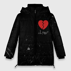 Куртка зимняя женская Lil Peep: Broken Heart, цвет: 3D-светло-серый