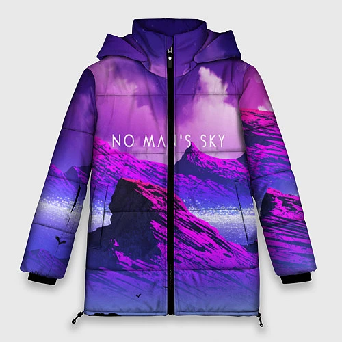 Женская зимняя куртка No Man's Sky: Neon Mountains / 3D-Черный – фото 1