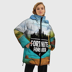 Куртка зимняя женская Fortnite Forever, цвет: 3D-черный — фото 2
