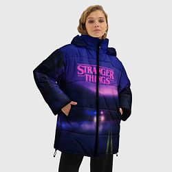 Куртка зимняя женская Stranger Things: Neon Road, цвет: 3D-красный — фото 2