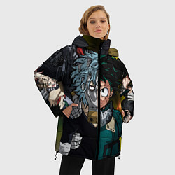 Куртка зимняя женская Моя геройская академия 1, цвет: 3D-черный — фото 2