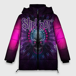 Куртка зимняя женская Slipknot: Neon Skull, цвет: 3D-красный