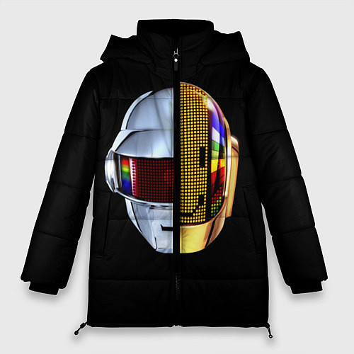 Женская зимняя куртка Daft Punk: Smile Helmet / 3D-Черный – фото 1