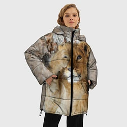 Куртка зимняя женская Львенок, цвет: 3D-красный — фото 2