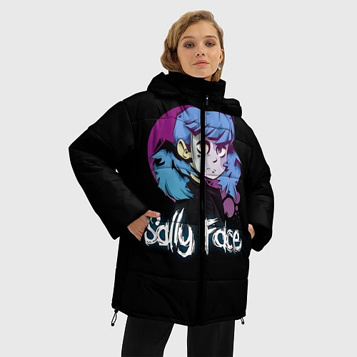 Женская зимняя куртка Sally Face: Dead Smile / 3D-Светло-серый – фото 3