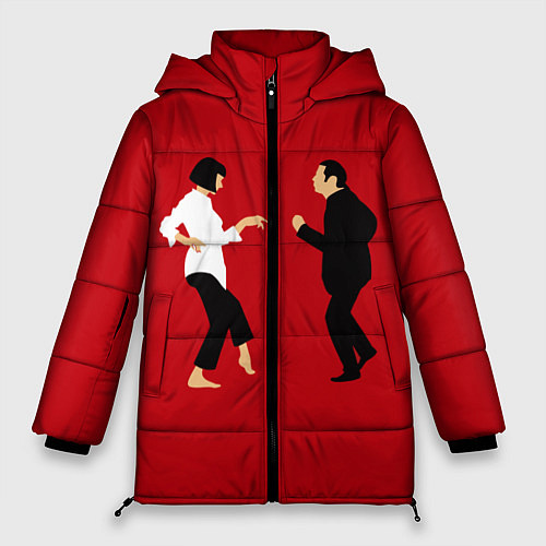 Женская зимняя куртка Криминальное чтиво / 3D-Черный – фото 1