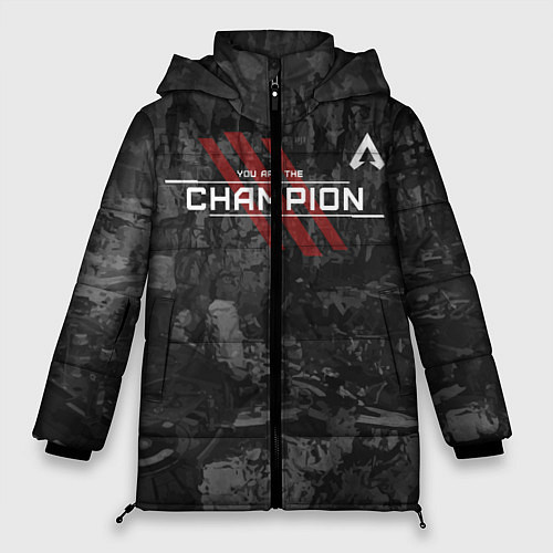 Женская зимняя куртка You Are The Champion / 3D-Черный – фото 1