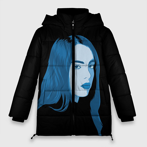 Женская зимняя куртка Billie Eilish: Blue Style / 3D-Черный – фото 1