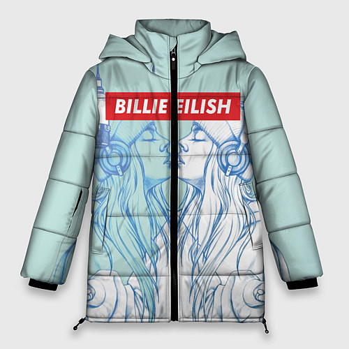 Женская зимняя куртка Billie Eilish Music / 3D-Черный – фото 1