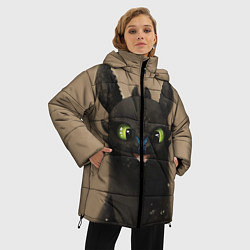 Куртка зимняя женская Как приручить дракона, цвет: 3D-черный — фото 2