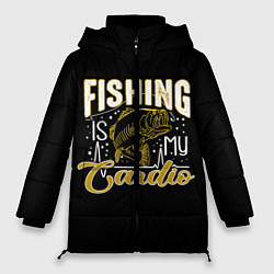 Куртка зимняя женская Fishing is my Cardio, цвет: 3D-черный