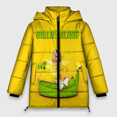 Женская зимняя куртка Billie Eilish: Yellow Mood / 3D-Черный – фото 1