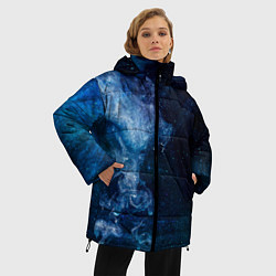 Куртка зимняя женская Синий космос, цвет: 3D-черный — фото 2