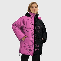 Куртка зимняя женская Lil Peep: Hell Boy, цвет: 3D-красный — фото 2