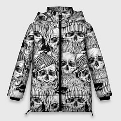 Женская зимняя куртка Hipster skulls