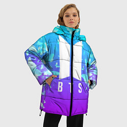 Куртка зимняя женская BTS: Violet Butterflies, цвет: 3D-черный — фото 2