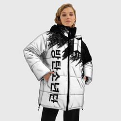 Куртка зимняя женская BTS: White & Black, цвет: 3D-красный — фото 2