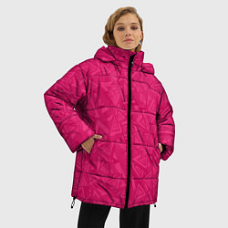 Куртка зимняя женская Абстракция и фигуры, цвет: 3D-черный — фото 2