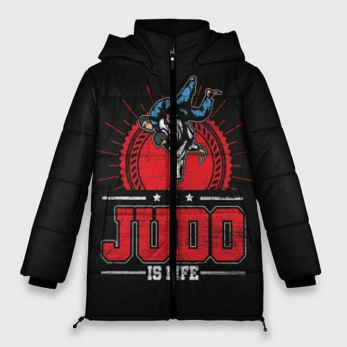 Женская зимняя куртка Judo is life / 3D-Черный – фото 1
