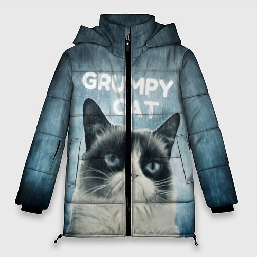 Женская зимняя куртка Grumpy Cat / 3D-Красный – фото 1