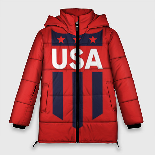 Женская зимняя куртка USA / 3D-Черный – фото 1
