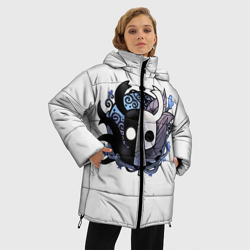 Женская зимняя куртка Hollow Knight / 3D-Светло-серый – фото 3