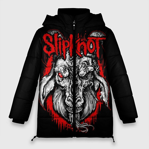Женская зимняя куртка Slipknot: Devil Goat / 3D-Красный – фото 1