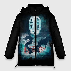 Куртка зимняя женская Бог быстрой янтарной реки, цвет: 3D-черный