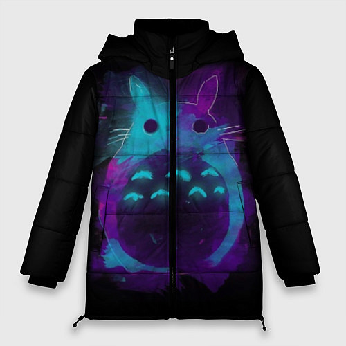 Женская зимняя куртка Милый Тоторо / 3D-Черный – фото 1