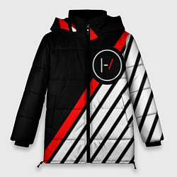 Куртка зимняя женская 21 Pilots: Black Logo, цвет: 3D-красный