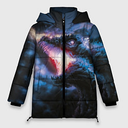 Куртка зимняя женская Годзилла, цвет: 3D-черный