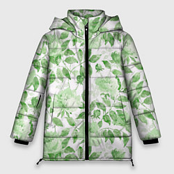 Куртка зимняя женская Пышная растительность, цвет: 3D-красный