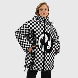 Куртка зимняя женская Billie Eilish: Yin-Yang, цвет: 3D-черный — фото 2