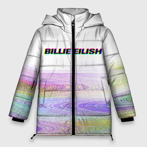 Женская зимняя куртка BILLIE EILISH: White Glitch / 3D-Черный – фото 1