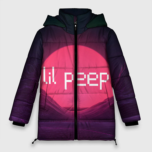 Женская зимняя куртка Lil peepLogo / 3D-Черный – фото 1