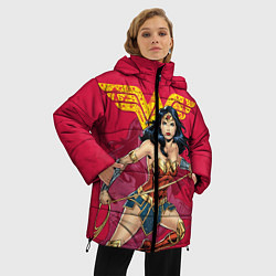 Куртка зимняя женская Wonder Woman, цвет: 3D-красный — фото 2