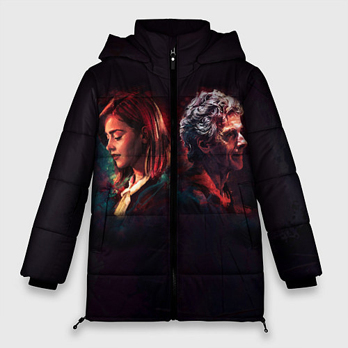 Женская зимняя куртка Доктор Кто - ART / 3D-Черный – фото 1