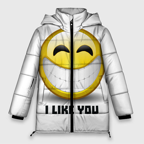 Женская зимняя куртка I like you / 3D-Черный – фото 1