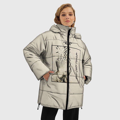 Женская зимняя куртка XXXTENTACION BAD VIBES FOREVER / 3D-Светло-серый – фото 3