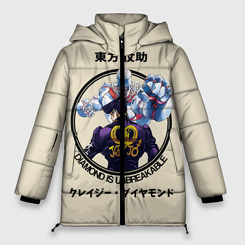 Женская зимняя куртка Приключения ДжоДжо / 3D-Черный – фото 1