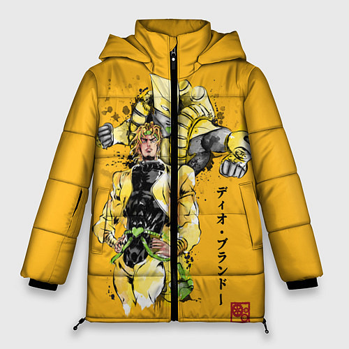 Женская зимняя куртка JoJo Bizarre Adventure / 3D-Черный – фото 1