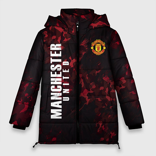Женская зимняя куртка Manchester United / 3D-Черный – фото 1