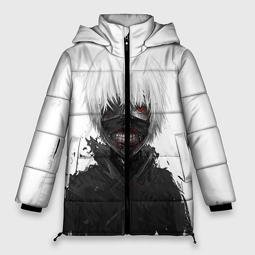 Женская зимняя куртка Токийский Гуль / 3D-Черный – фото 1